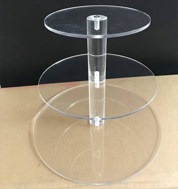 Clear Acrylic 3 Tier Round Cupcake/ Cake/ Dessert Display