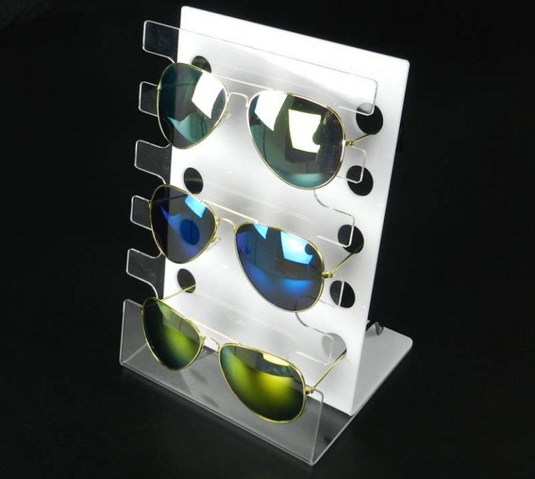 Acrylic 5 Tier L-type Eyewear Display Free Standing Eyeglass Rack